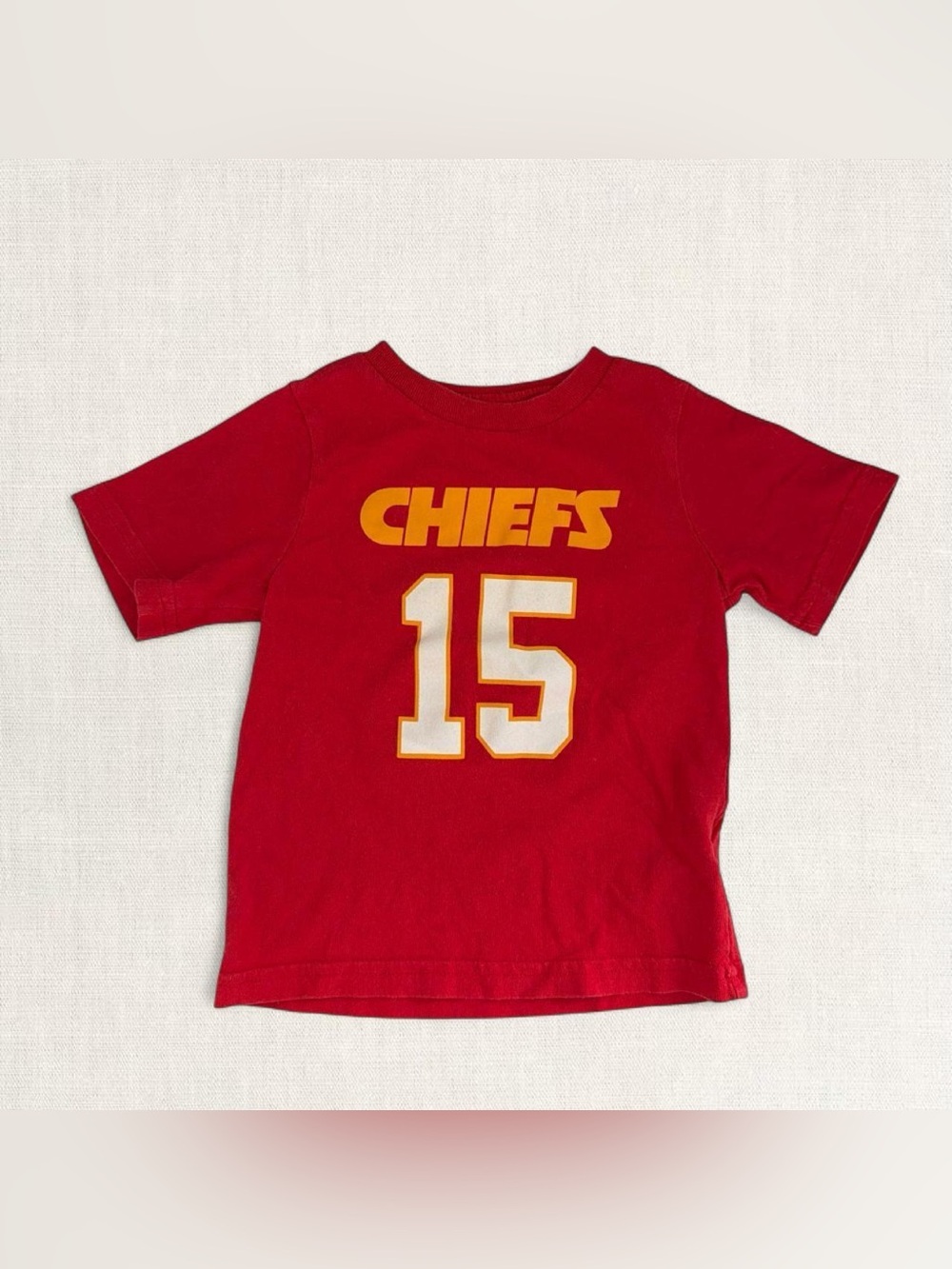 Infant Kansas City Chiefs Red Tee with Number 15